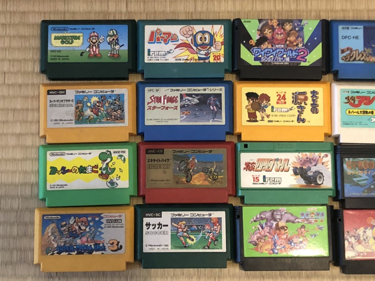 ファミコンソフト カセット 23個 スーパーマリオ エキサイトバイク など の落札情報詳細 ヤフオク落札価格情報 オークフリー スマートフォン版
