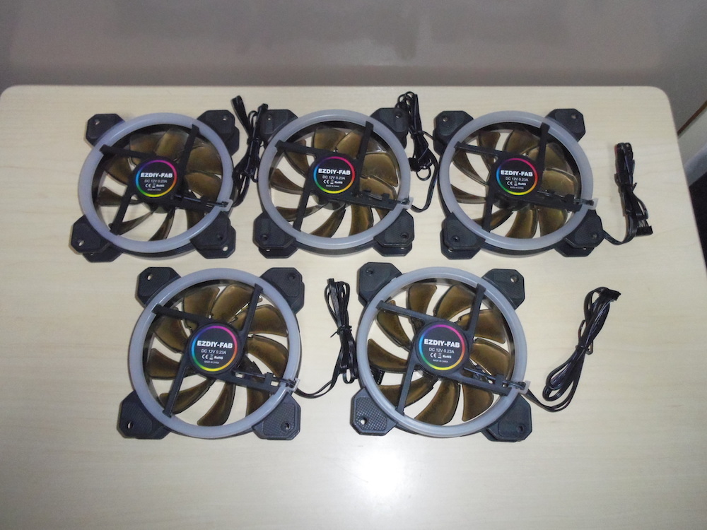 Easydiy 1mm Ledリング搭載 静音タイプ 1300rpm 5本1セット Rgb 虹色 の落札情報詳細 ヤフオク落札価格情報 オークフリー スマートフォン版