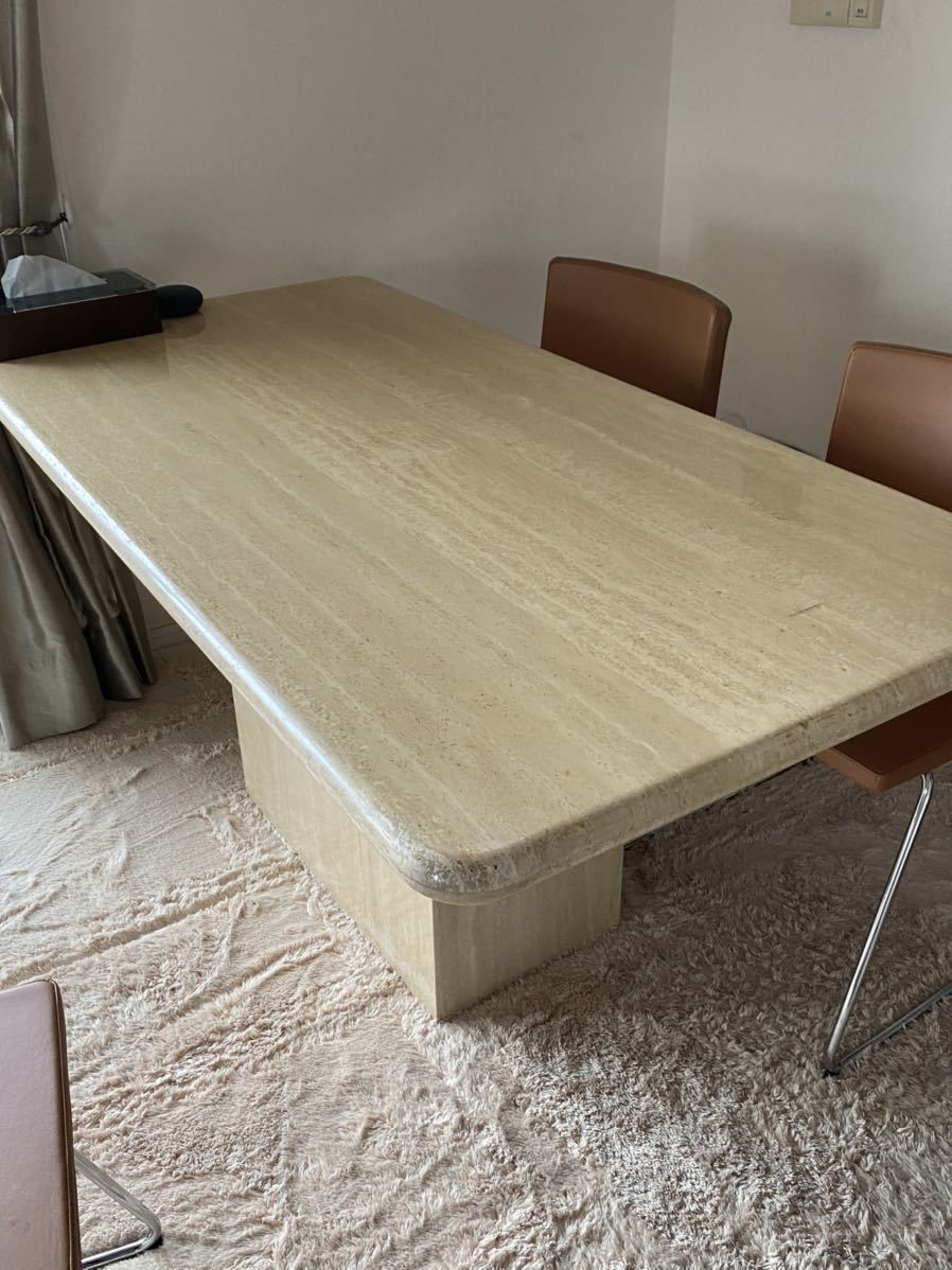 ダイニングテーブル 大理石 イタリア サイズ 約 横160cm 縦80cm 高さ73 ダイニングチェアも合わせて出品中 の落札情報詳細 ヤフオク落札価格情報 オークフリー スマートフォン版