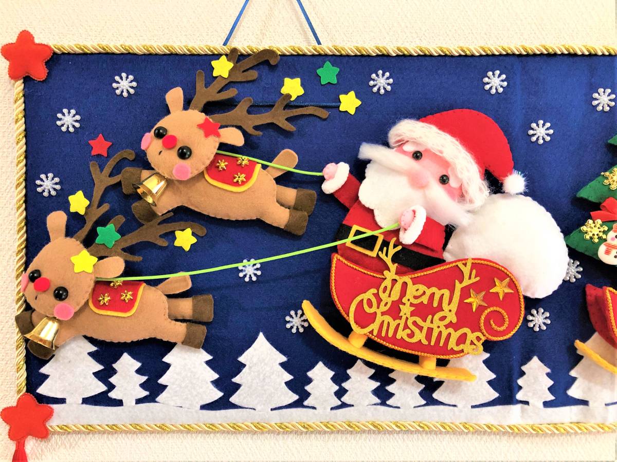 新品 フェルト ハンドメイド 立体タペストリー 壁飾り クリスマス サンタクロース トナカイ 猫 犬 うさぎ そり ツリー プレゼント 手作り の落札情報詳細 ヤフオク落札価格情報 オークフリー スマートフォン版