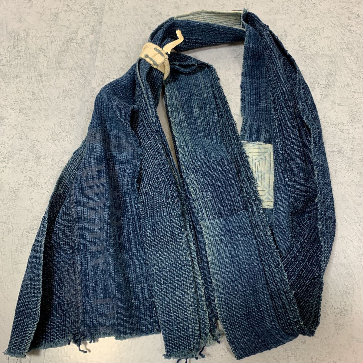 雰囲気抜群 ジュディーオーガー J.AUGUR インディゴ染めストール