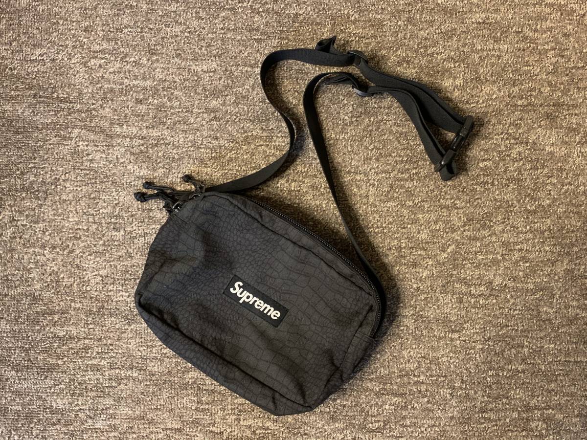 SUPREME 13SS コーデュラ クロコ柄 ショルダーバッグ シュプリームの  