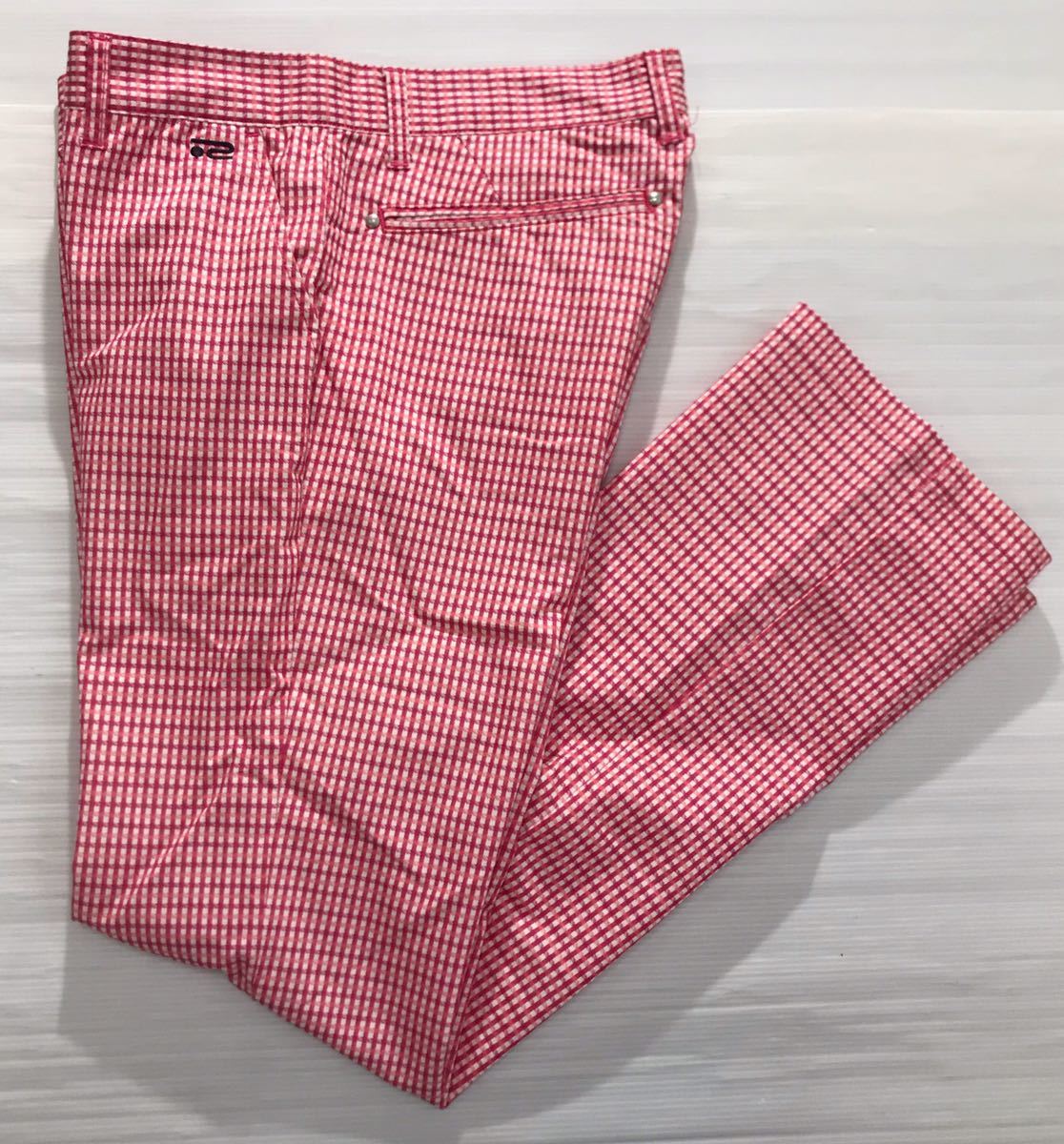 Rosasen ロサーセン ロゴ刺繍 チェック柄 ストレッチ素材 ゴルフ パンツ ホワイト ピンク パープル 85 の落札情報詳細 ヤフオク落札価格情報 オークフリー スマートフォン版