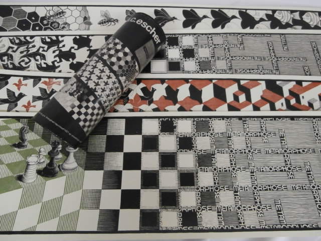70s エッシャー　ヴィンテージ ポスター4枚セット　メタモルフォーゼ　美品 ◎F4 Maurits Cornelis Escher エッシャー メタモルフォーゼ アート