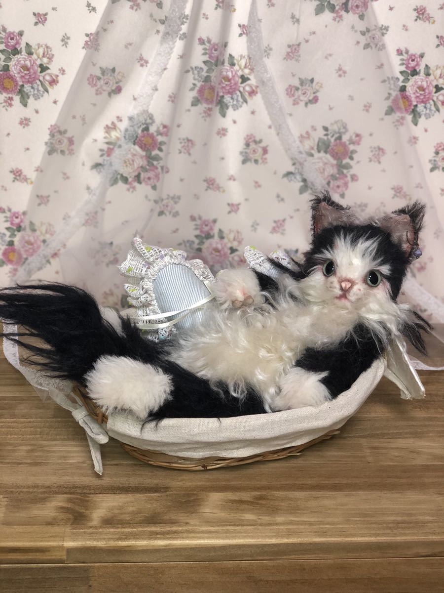 エブリン ローズ 北尾昌子様作 メインクーン ハチワレ猫ちゃんの落札