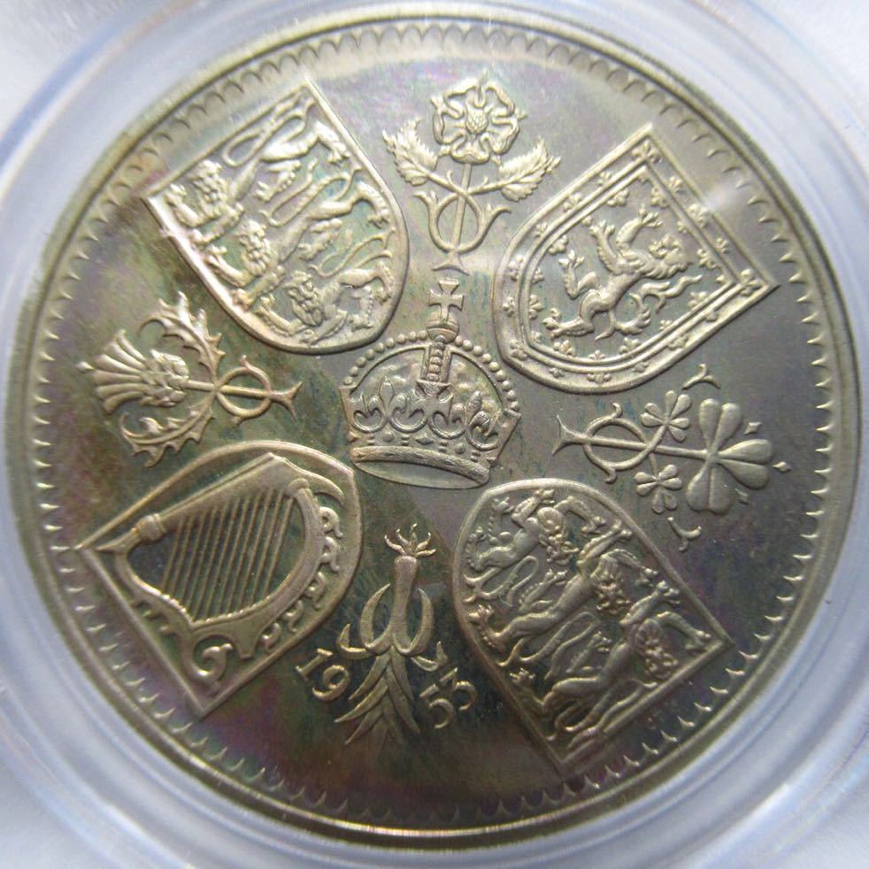 ☆1円スタート！☆戴冠式 1953 イギリス クラウン プルーフ PR64 PCGS