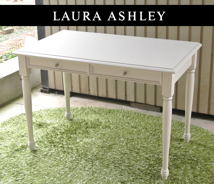 LAURA ASHLEY ローラアシュレイ DORSETシリーズ 机デスク 幅110cm 白