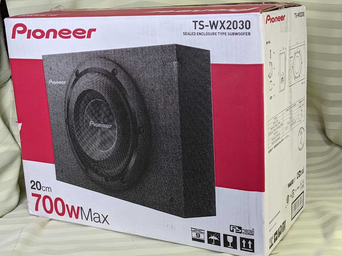 極美品カロッツェリア TS-WX2030 20 cmキャビネットタイプサブ