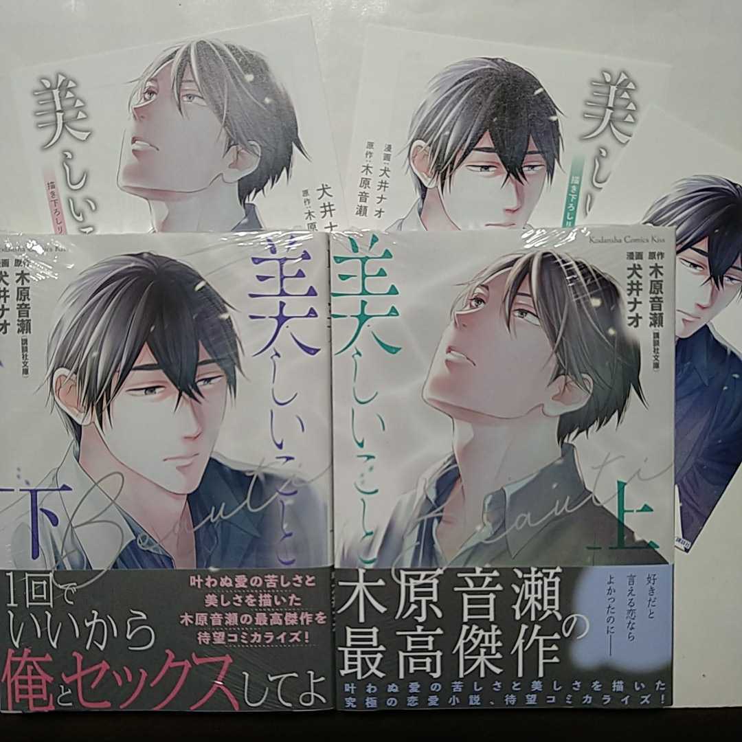 美しいこと 上下セット コミコミ特典リーフレット２種 出版社ssペーパー付 犬井ナオ 木原音瀬 美品 の落札情報詳細 ヤフオク落札価格情報 オークフリー スマートフォン版