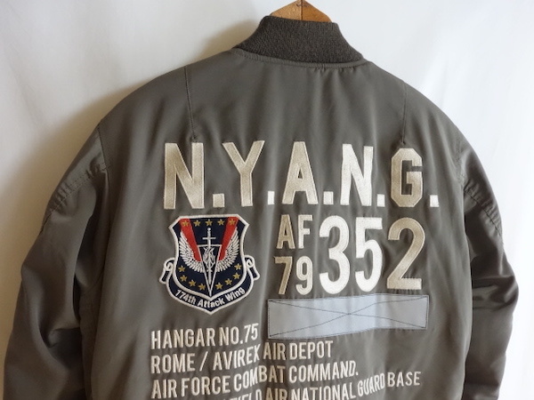 セ*ツ様 AVIREX アーチロゴ ma1 シルバー グレー L