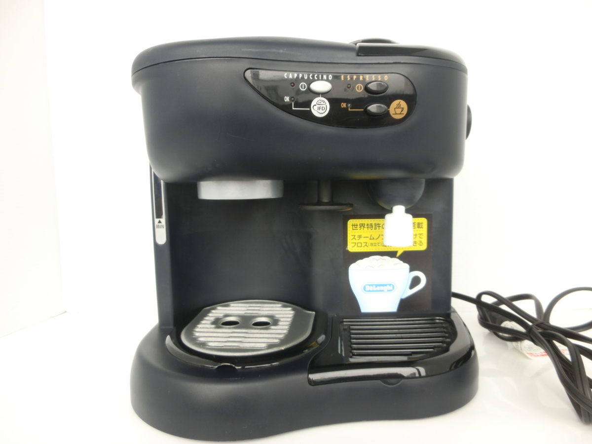 186000 現状品 DeLonghi デロンギ エスプレッソカプチーノメーカー  BAR51  ブラック [0000000001937] ○デロンギ DeLonghi エスプレッソ・カプチーノメーカー BAR51の落札