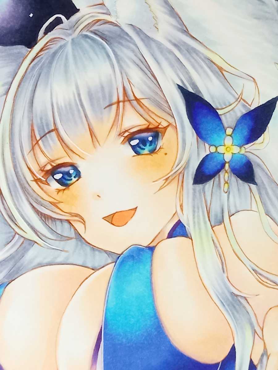 同人手書きイラスト アズレン アズールレーン 信濃 サイズ 原画 水彩紙 アナログ の落札情報詳細 ヤフオク落札価格情報 オークフリー