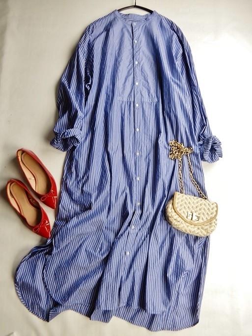 ニコアンド Niko And コットン100 大人可愛いオーバーサイズシルエットフロント切り替えマキシ丈ロング丈aラインシャツワンピース の落札情報詳細 ヤフオク落札価格情報 オークフリー スマートフォン版