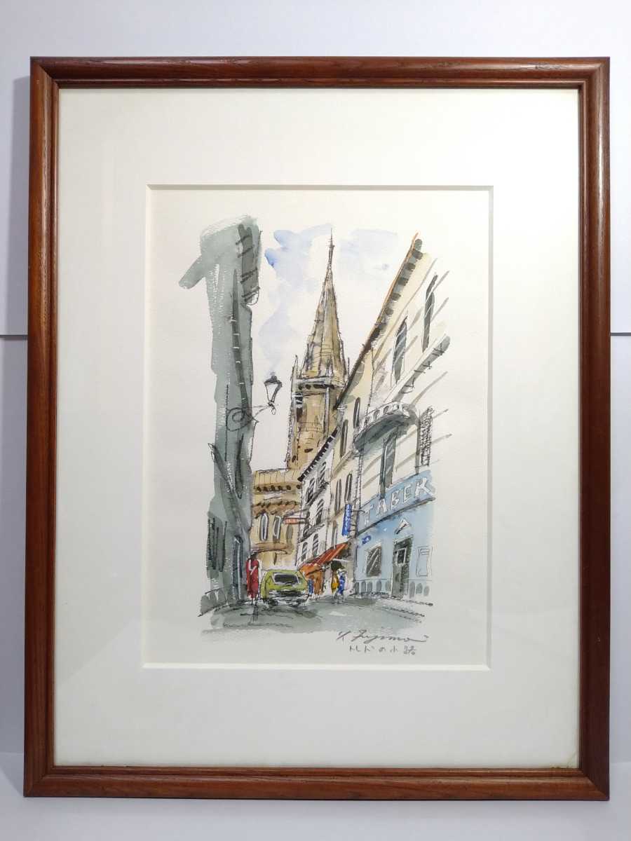 トレド風景　作者署名あり　油絵１０号 トレド風景 作者署名あり 油絵10号