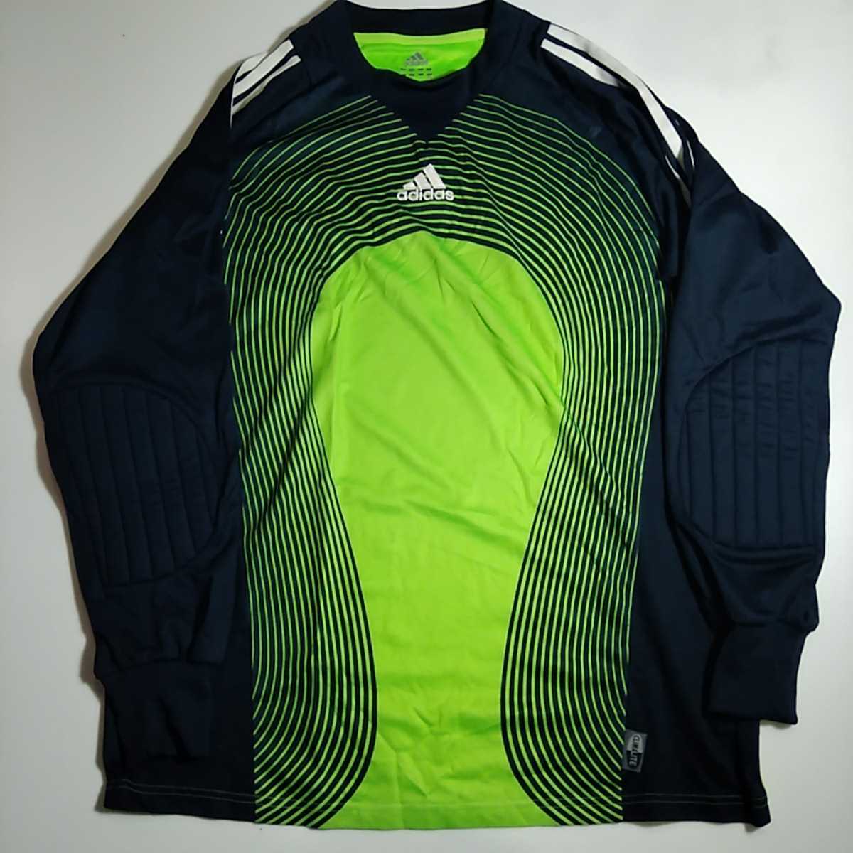 アディダス Adidas 紺 ネイビー 緑 グリーン サッカー ゴールキーパー用 ユニフォーム Oサイズ の落札情報詳細 ヤフオク落札価格情報 オークフリー スマートフォン版