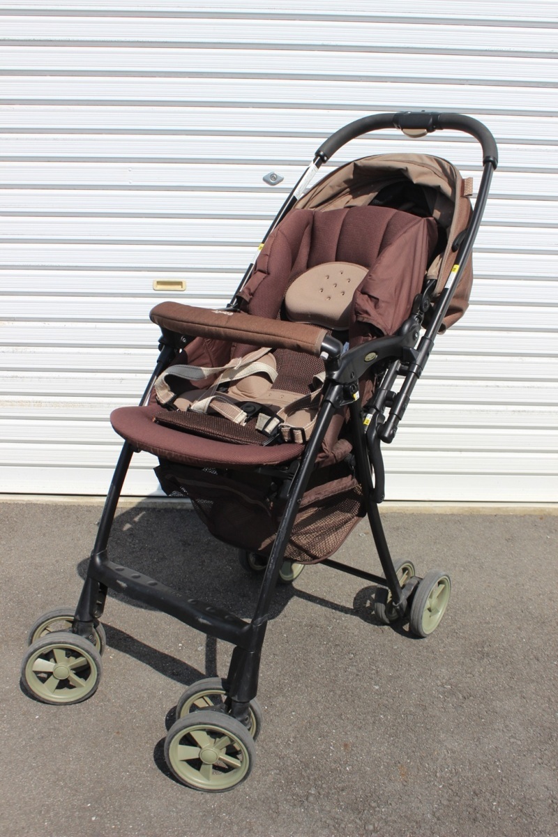 Aprica ベビーカー フライル ブラウン（417□【中古】Aprica