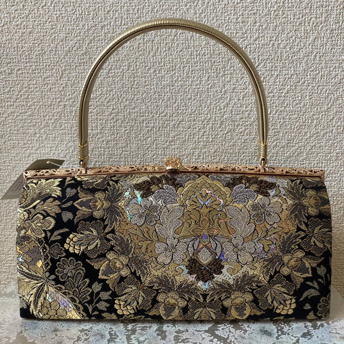 新品】【にしきの】HKR0505 新品 草履バッグセット オーロラ箔  