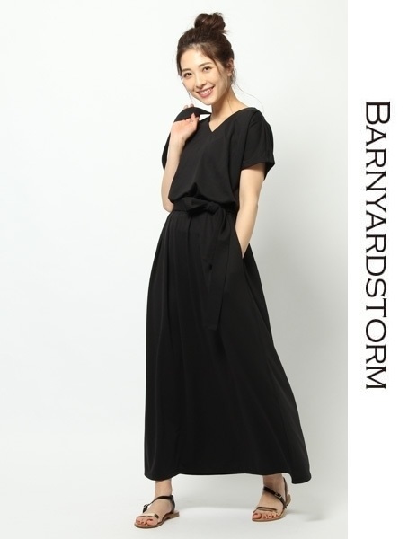 Web限定 Barnyardstorm バンヤードストーム Vネックカットロングワンピース ブラック F の落札情報詳細 ヤフオク落札価格情報 オークフリー スマートフォン版