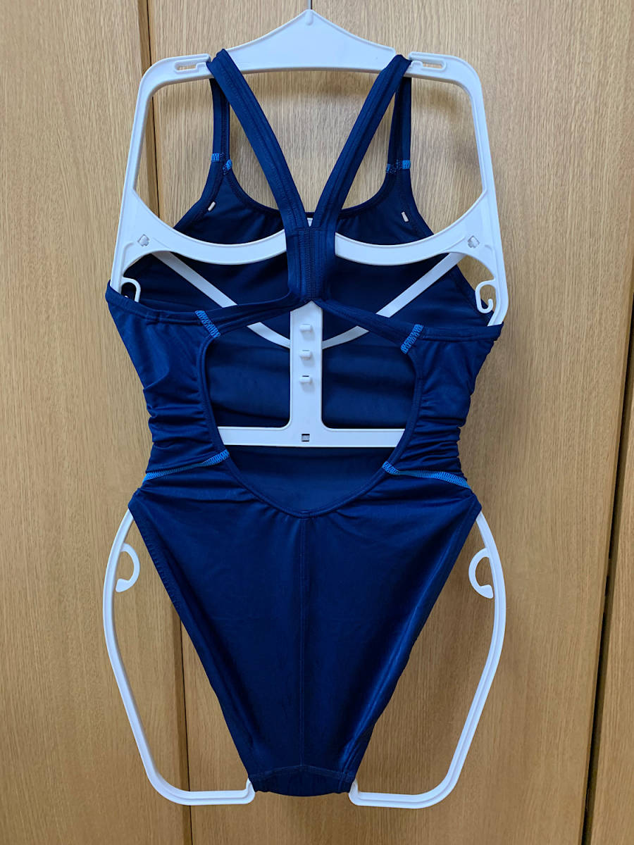 h*\"様 Mizuno ミズノ　サイズL　マイティライン　ウロコ模様 85OE8 MIZUNO 競泳水着 L マイティライン 撥水うろこ模様 ハイカット