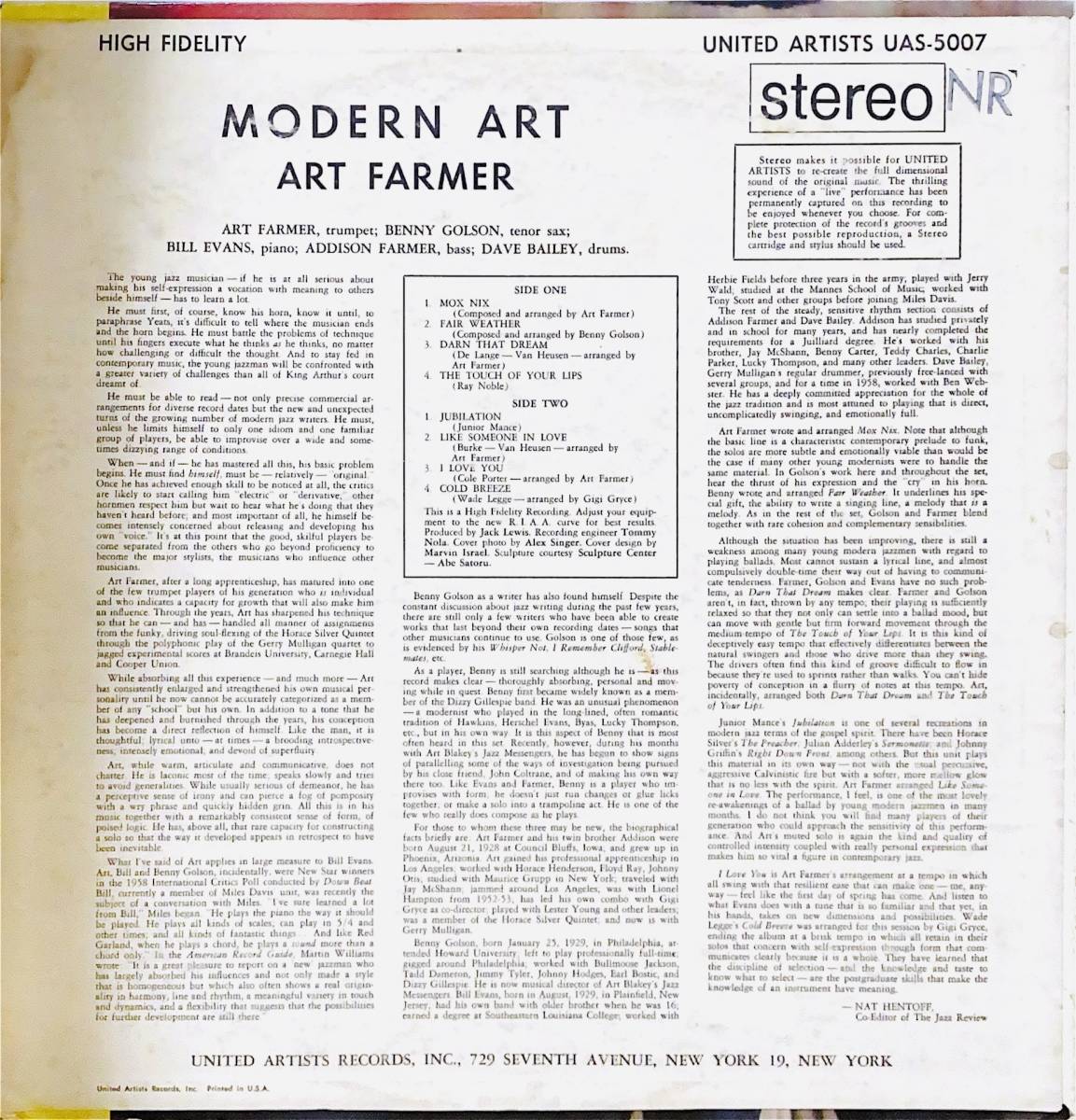 オリジ/Bill Evans参加】The Modern Art Of Jazz