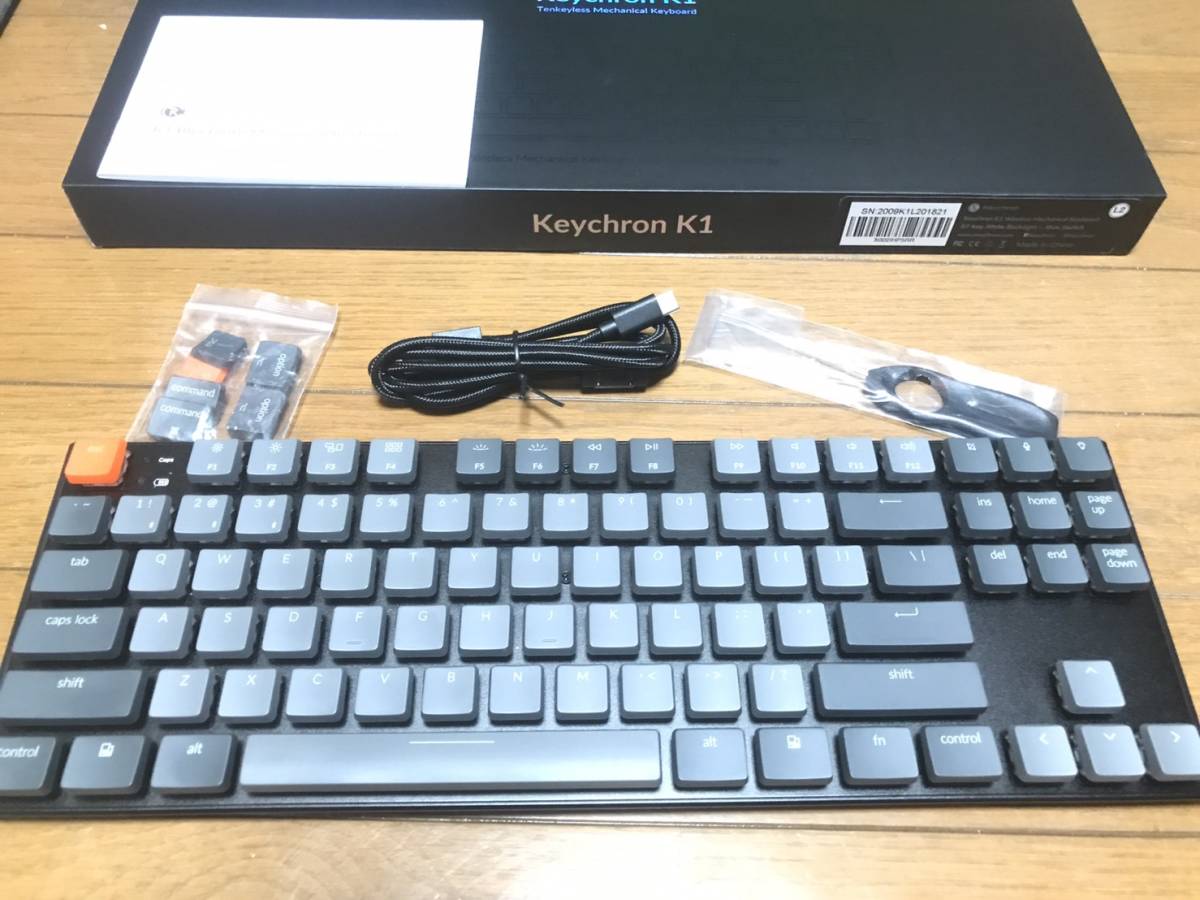 美品 Keychron K1 Version 4 ワイヤレス メカニカル キーボード バックライト白 英語配列 Windows Mac兼用 キークーロン の落札情報詳細 ヤフオク落札価格情報 オークフリー スマートフォン版