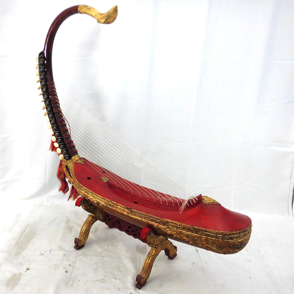 アンティーク 民族楽器 ミャンマー 伝統楽器 サウン・ガウ（ビルマの