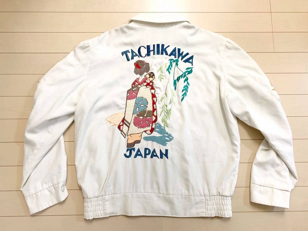 テーラー東洋 TACHIKAWA JAPAN 舞妓 刺繍 スカジャン L / 東洋