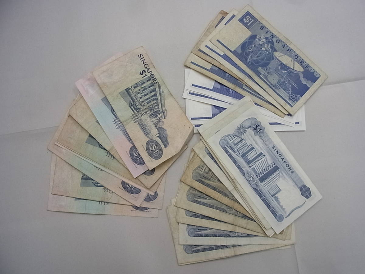 シンガポールドル 71.5ドル 外国紙幣 シンガポール 紙幣 ドル札 5ドル 1ドル セット｜Yahoo