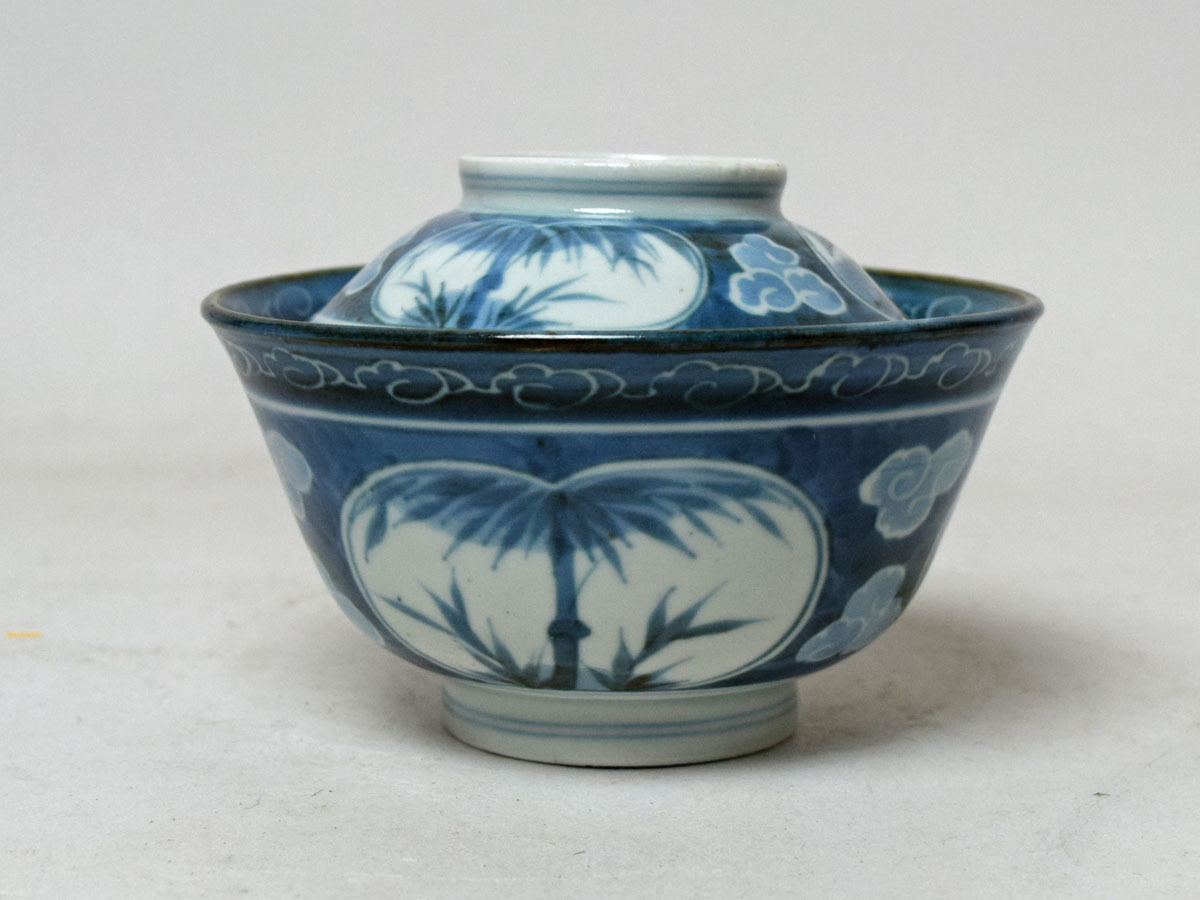 一番人気物 山口寛治造 染付筆洗茶碗(共箱) 陶芸 おもちゃ・ホビー ★日本の職人技★ 染付筆洗茶碗(共箱) 山口寛治造 陶芸