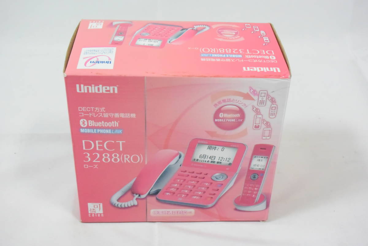 【中古品】 ユニデン Uniden DECT方式コードレス留守番電話機 電話機 ローズ DECT3288 DECT3288 (RO)の落札情報