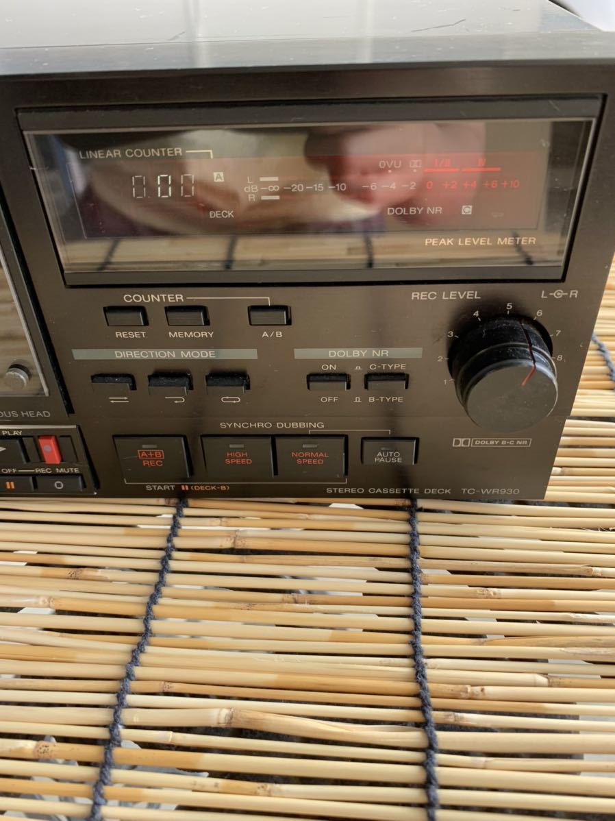 SONY TC-WR930 ダブル・オートリバース カセットデッキ 通電確認OK