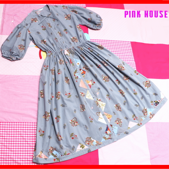 ピンクハウス ワンピース Pink House ピンタック パッチワーク 花かご柄 日本製 の落札情報詳細 ヤフオク落札価格情報 オークフリー スマートフォン版
