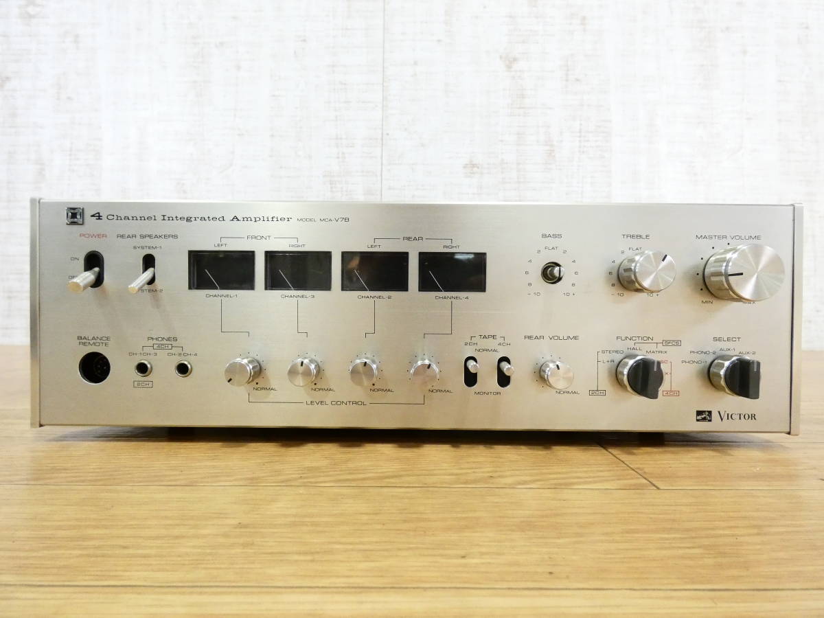 VICTOR ビクター MCA-V7B 4チャンネル ステレオ プリメインアンプ 通電