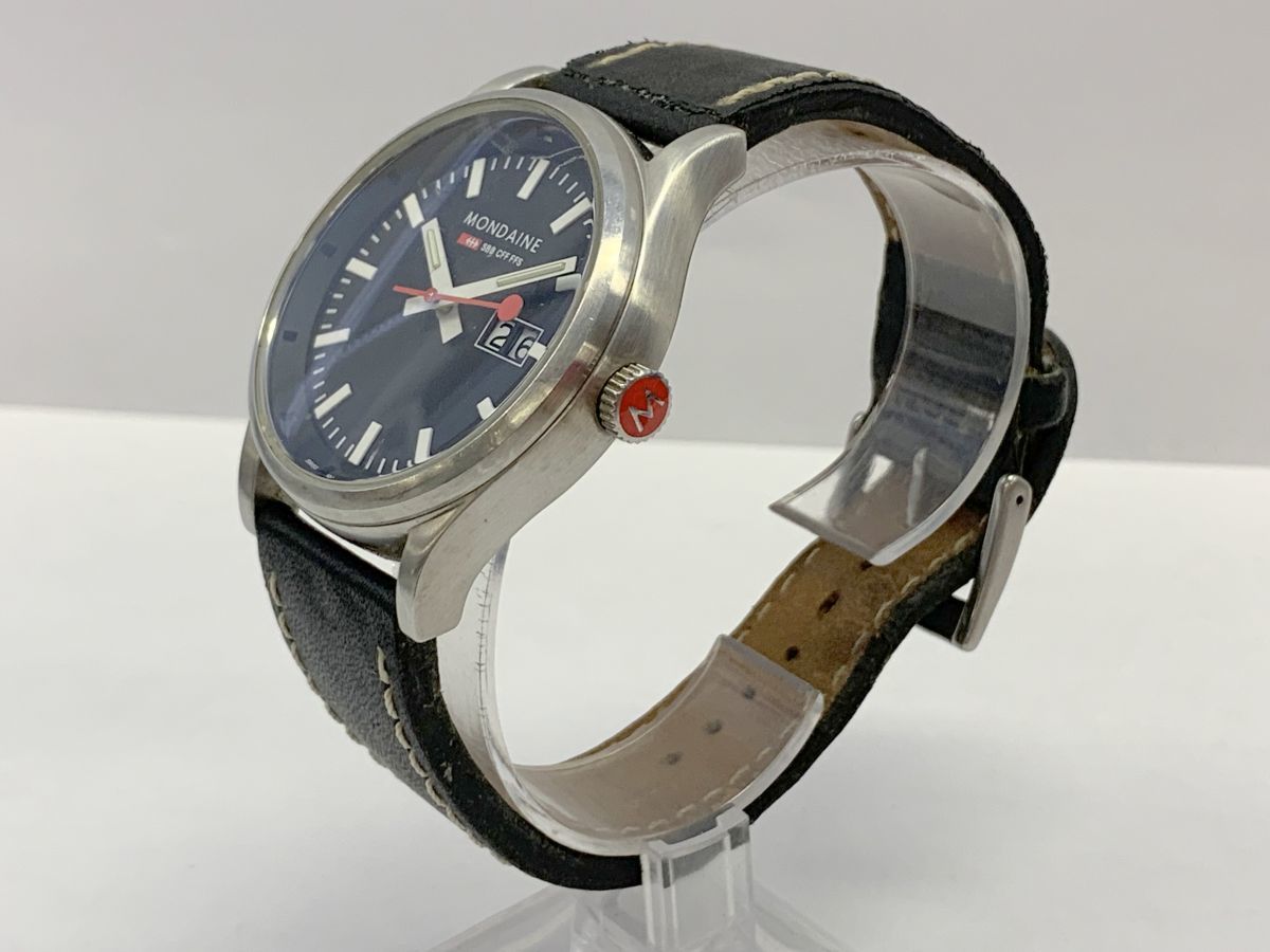S136-I27-948◎ MONDAINE モンディーン 30308 3H-LX デイト メンズ