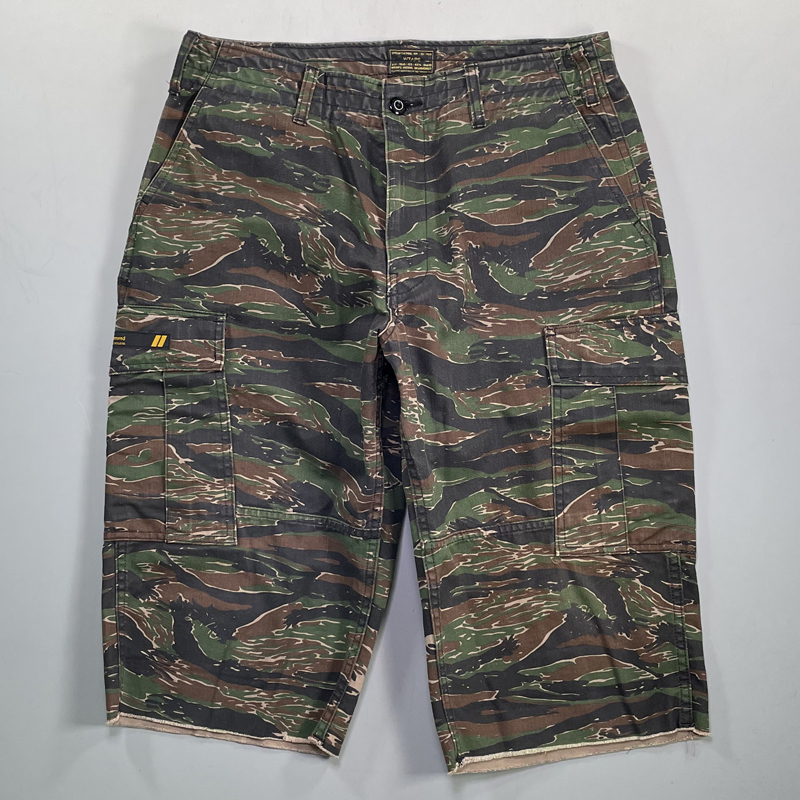 美品 17ss WTAPS JUNGLE CHOPPED SHORTS COTTON TWILL TIGER STRIPE 2 ...