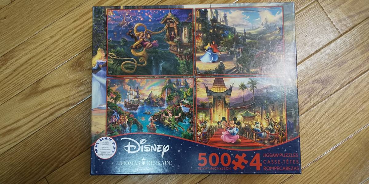 新品 送料無料 ディズニーパズル 500ピース 4種 トーマス キンケード Disney シンデレラ ラプンツェル ピーターパン ミッキー ミニー の落札情報詳細 ヤフオク落札価格情報 オークフリー スマートフォン版