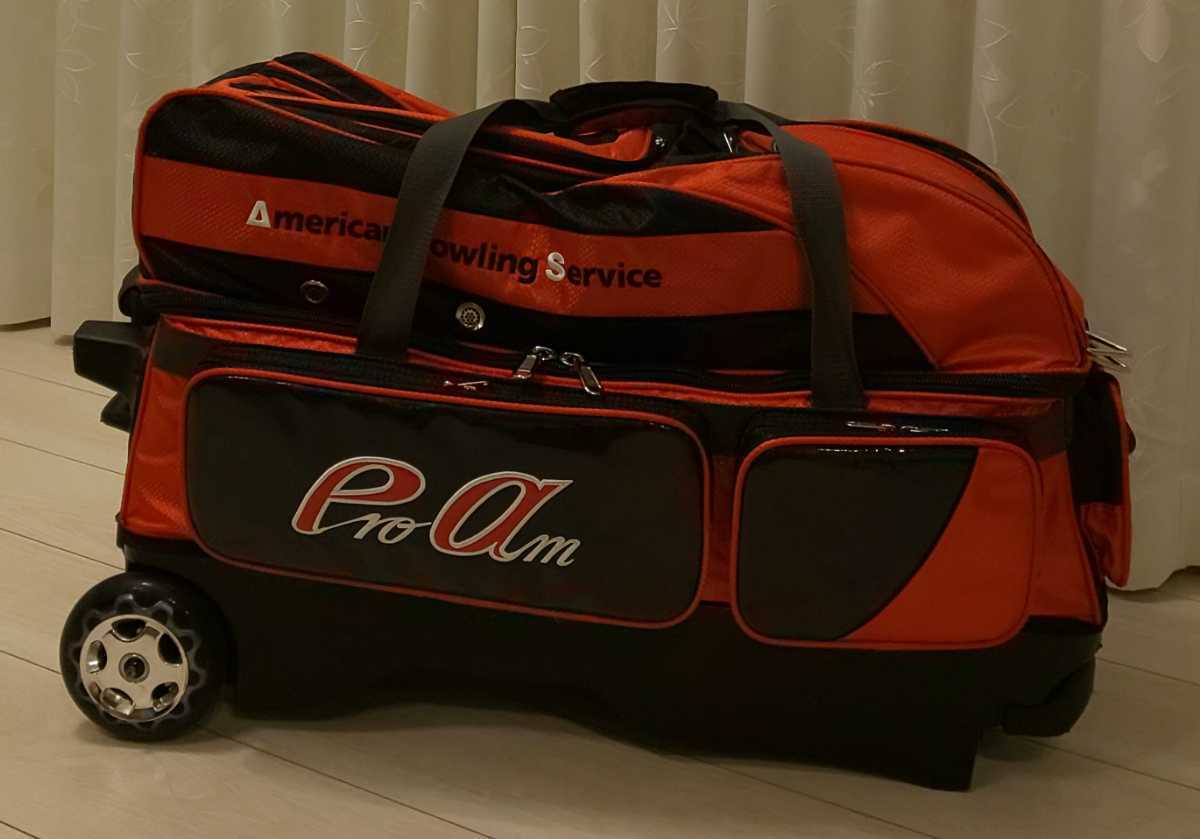 PRO-AM ABS ボウリング用キャリーバッグ ブラック 4個入れ ABS Pro-am 4 個入れキャリーバッグ ボウリング