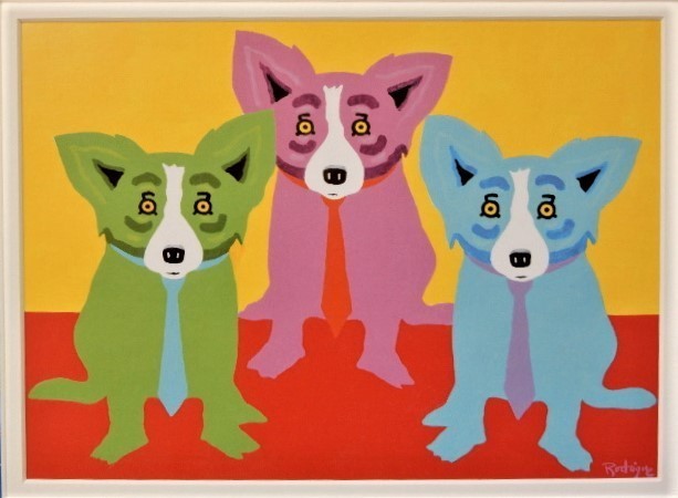未使用】ブルードッグ/幸せの青い犬/Blue dog/George Rodrigue