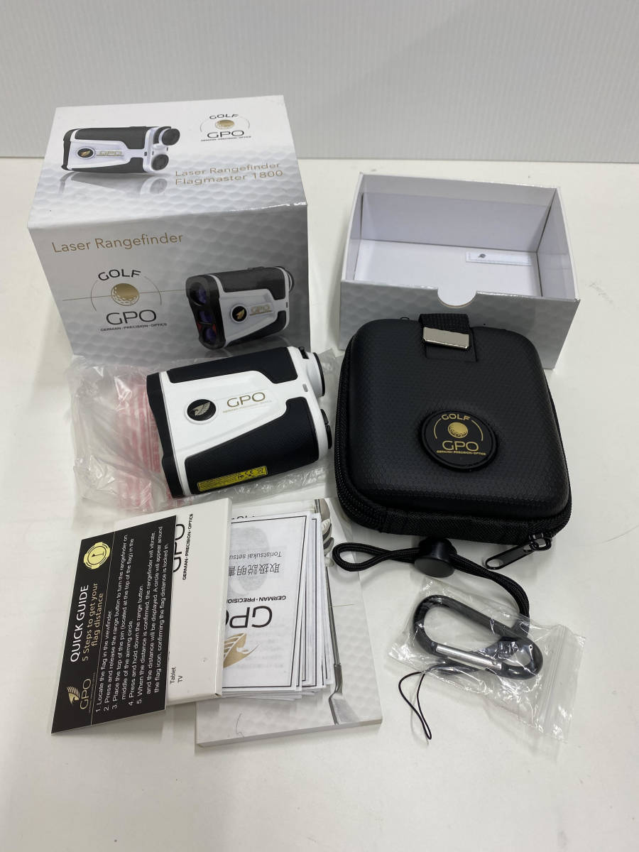 【目立った傷や汚れなし】CZ0262b 売り切り!1円セール 美品 GPO Flagmaster 1800 Golf Laser Rangefinder GLRF1800 ゴルフレーザー距離