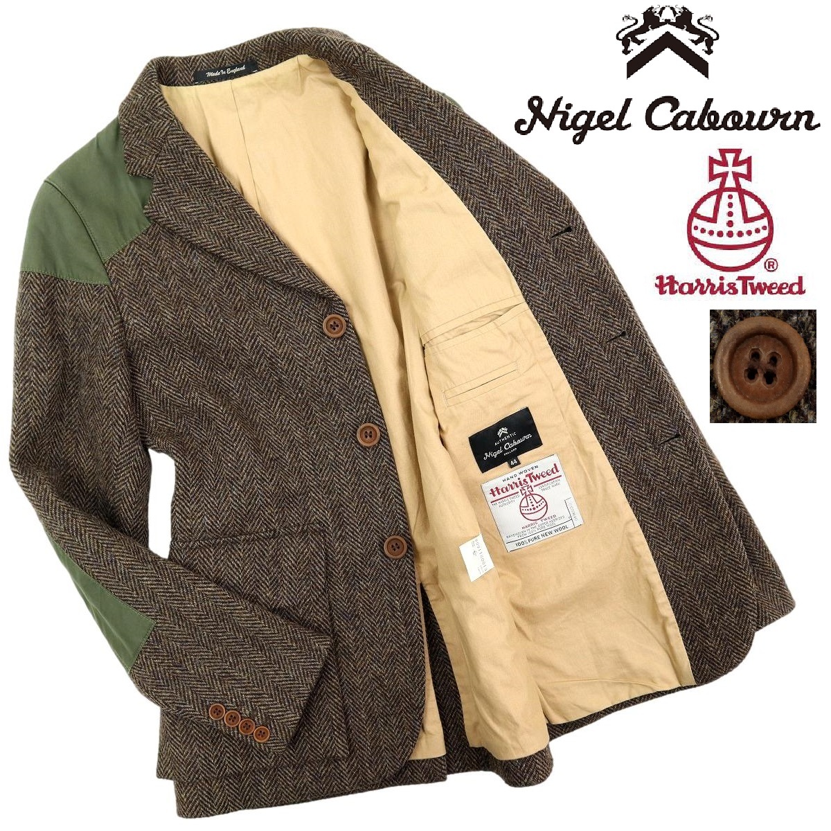 ナイジェル ケーボン ハリスツイード100周年記念黒タグ マロリー