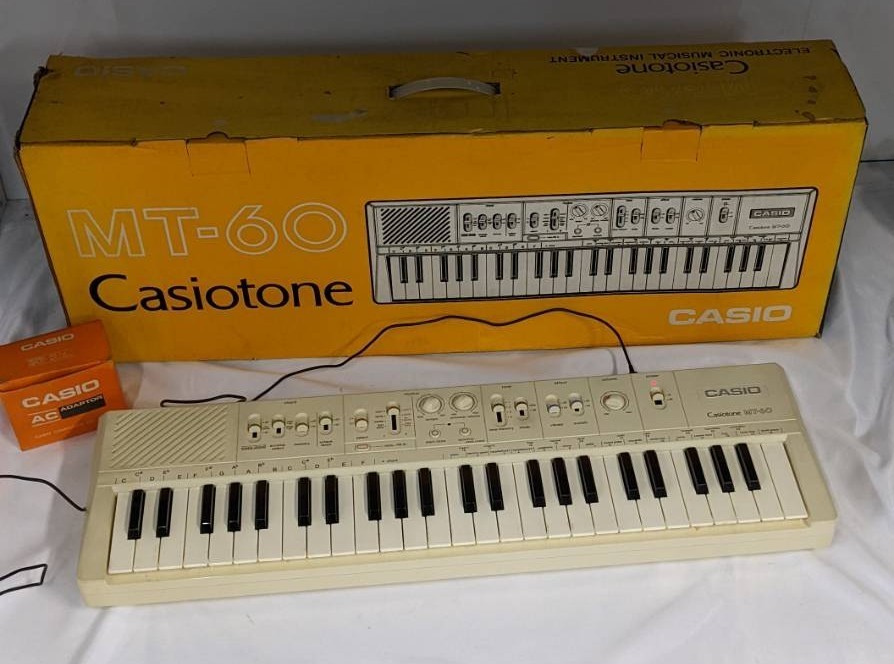 【やや傷や汚れあり】KUR359 CASIO★MT60★Casiotone★電子ピアノ★白色★アダプター付 1円スタート の落札情報詳細