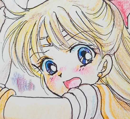 未使用】【手描きイラスト】セーラーヴィーナス☆愛野美奈子