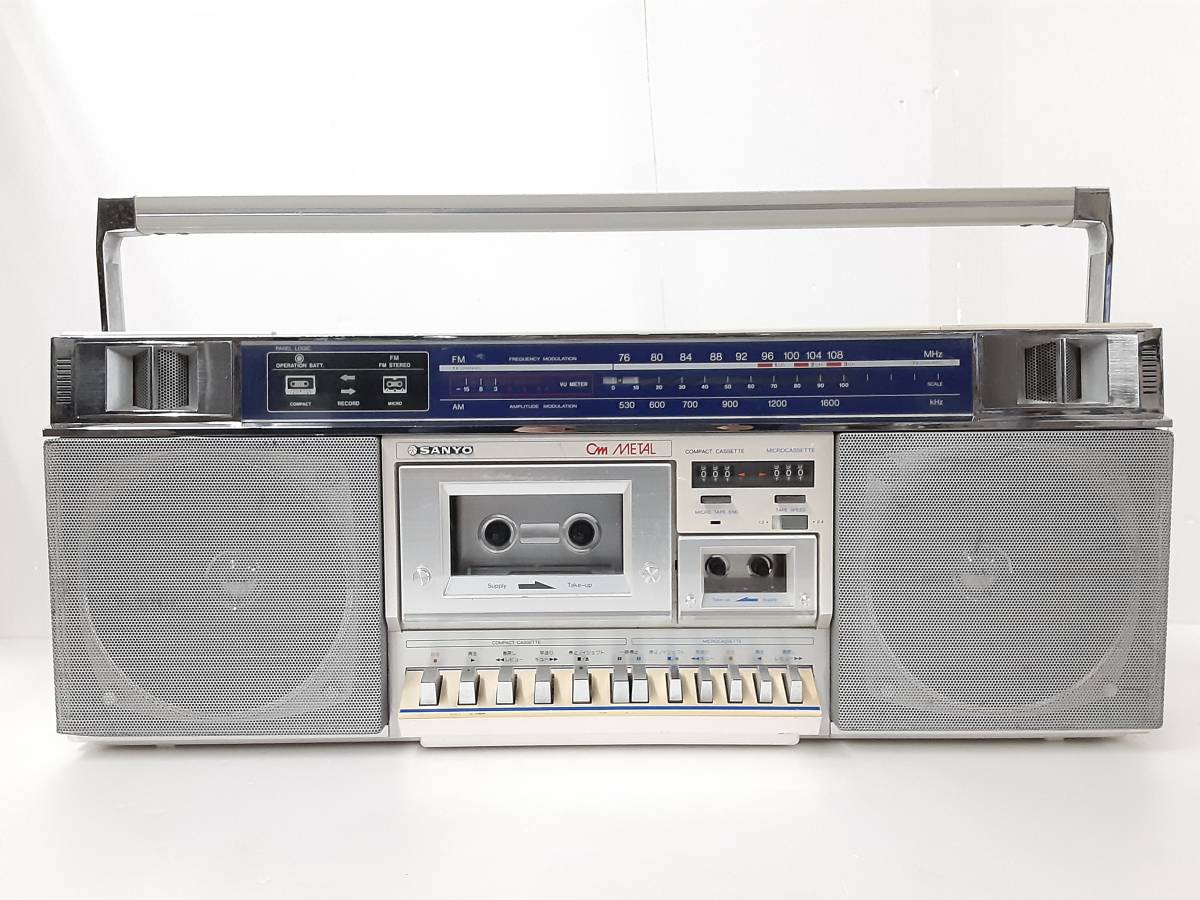 サンヨー WMR-CM ダブルラジカセ マイクロカセットラジオジャンク品 サンヨー WMR-CM ダブルラジカセ マイクロカセットラジオ