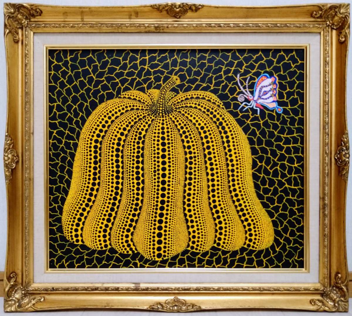 良品】草間彌生 パンプキン オブジェ イエロードット 置物 箱無し 置物 