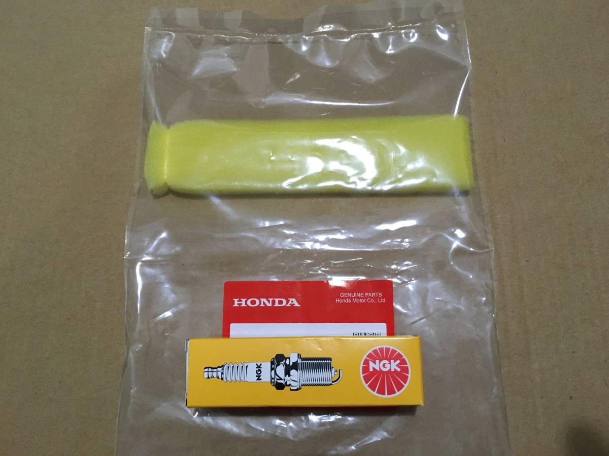 【未使用】 ホンダ耕うん機 こまめ F200 エアーフィルター+スパークプラグ NGK BPM4A10 エアクリーナーエレメント エアー