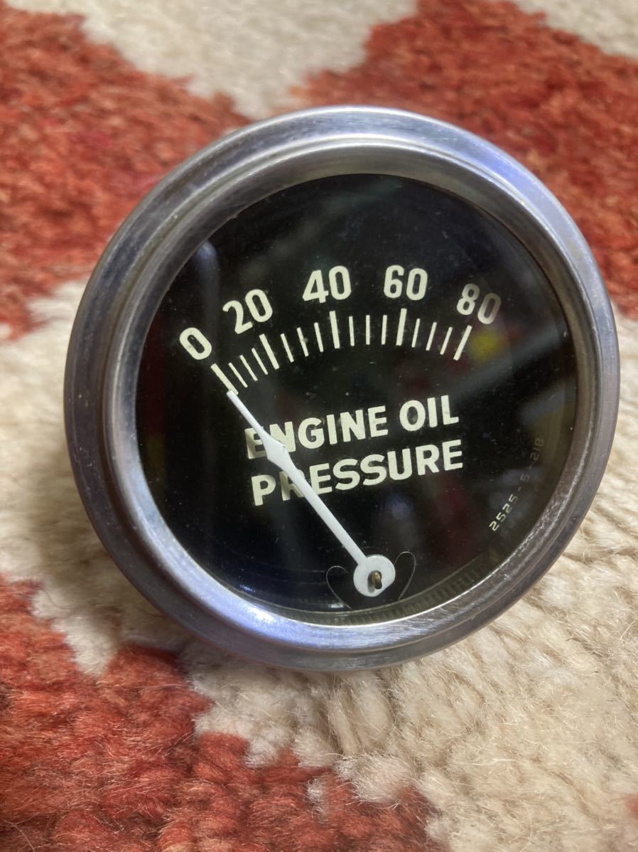 【目立った傷や汚れなし】1970's vintage Rochester oil pressure gauge 080 psi