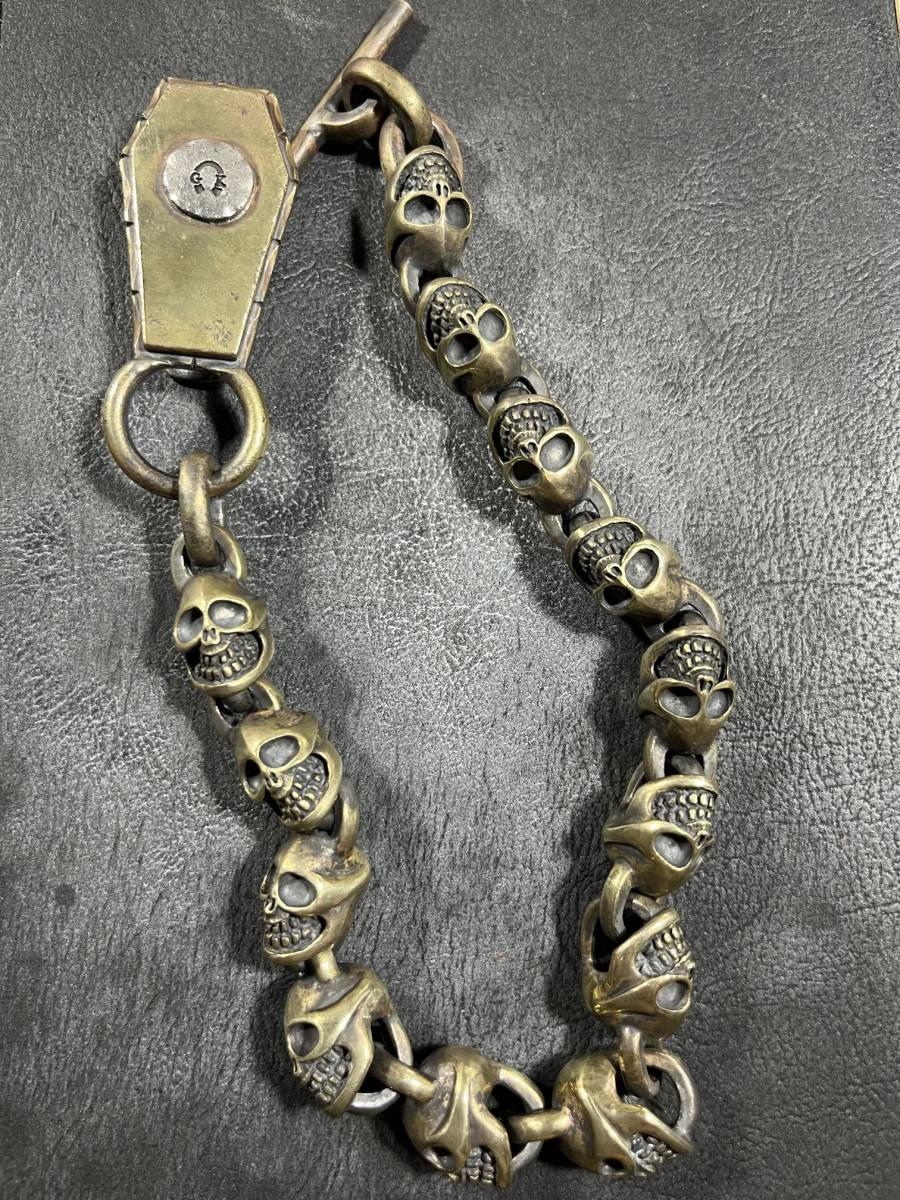 やや傷や汚れあり】GOLD KID ゴールドキッド ウォレットチェーン 真鍮