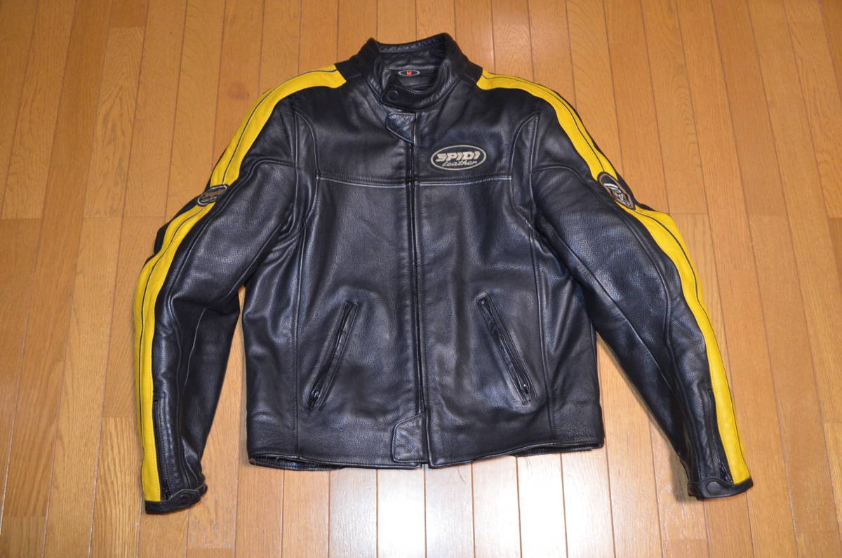 目立った傷や汚れなし】SPIDI☆ライダースレザージャケット☆肩・肘