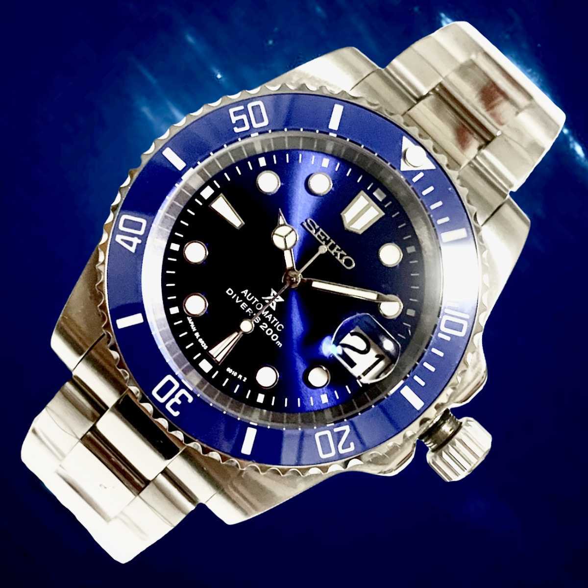 未使用】防水テスト済 SEIKO Mod セイコー NH35 手巻き 自動巻