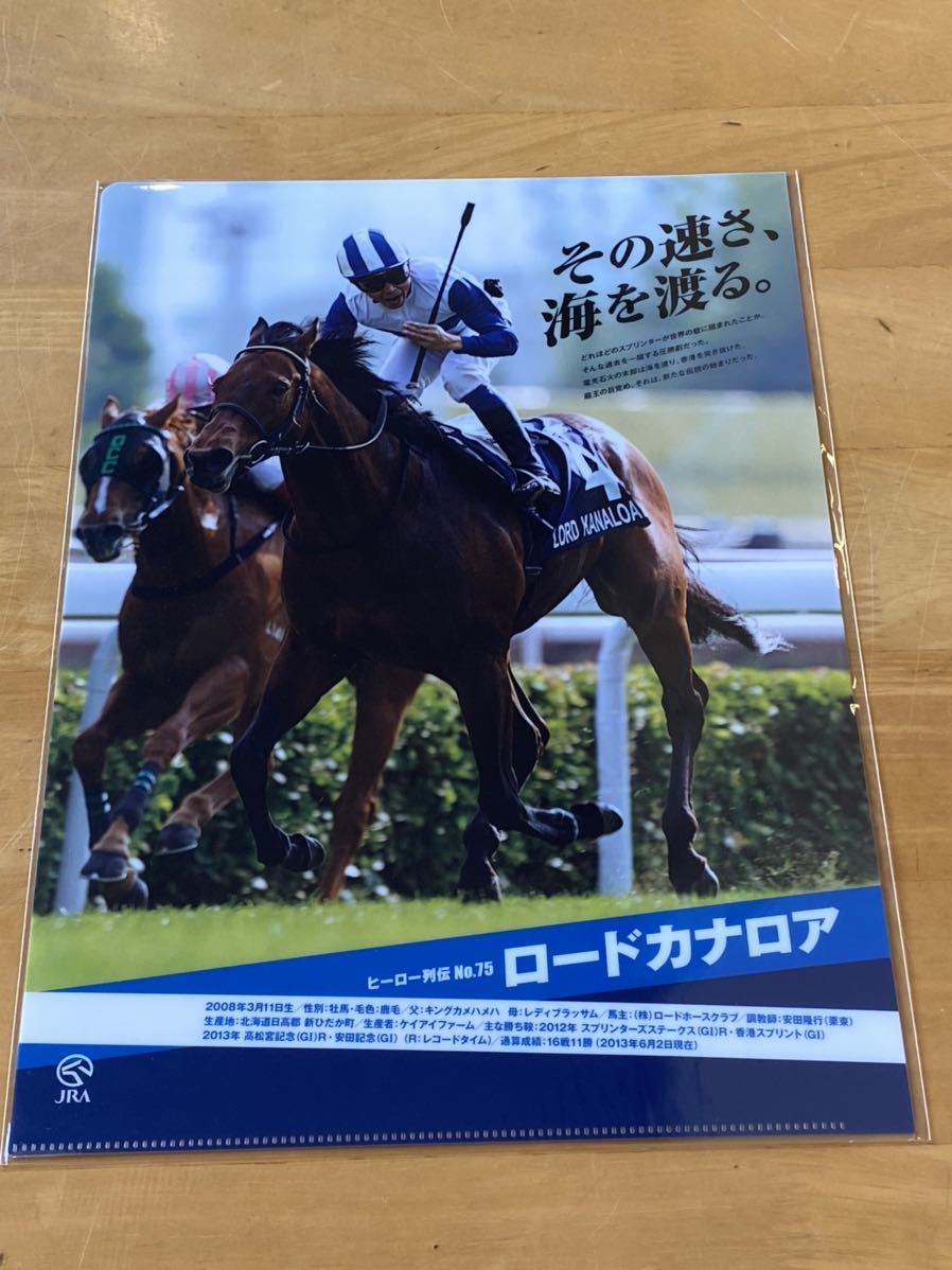JRA ヒーロー列伝 No.75 ロードカナロア 非売品ポスター